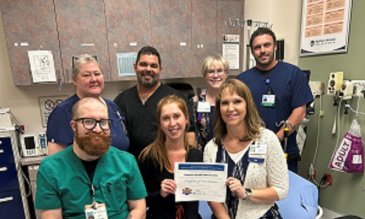 NNMC Employees accepting the geriatric emergency department accreditation